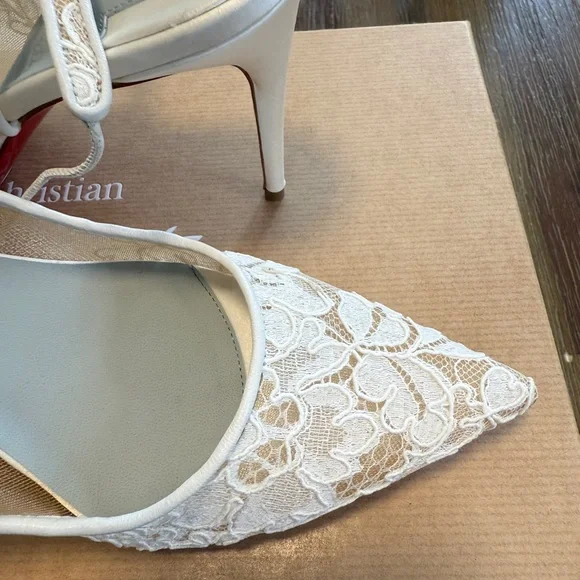 Christian Louboutin Lace Slingback 85mm | NEW IN BOX - Picture 13 of 16